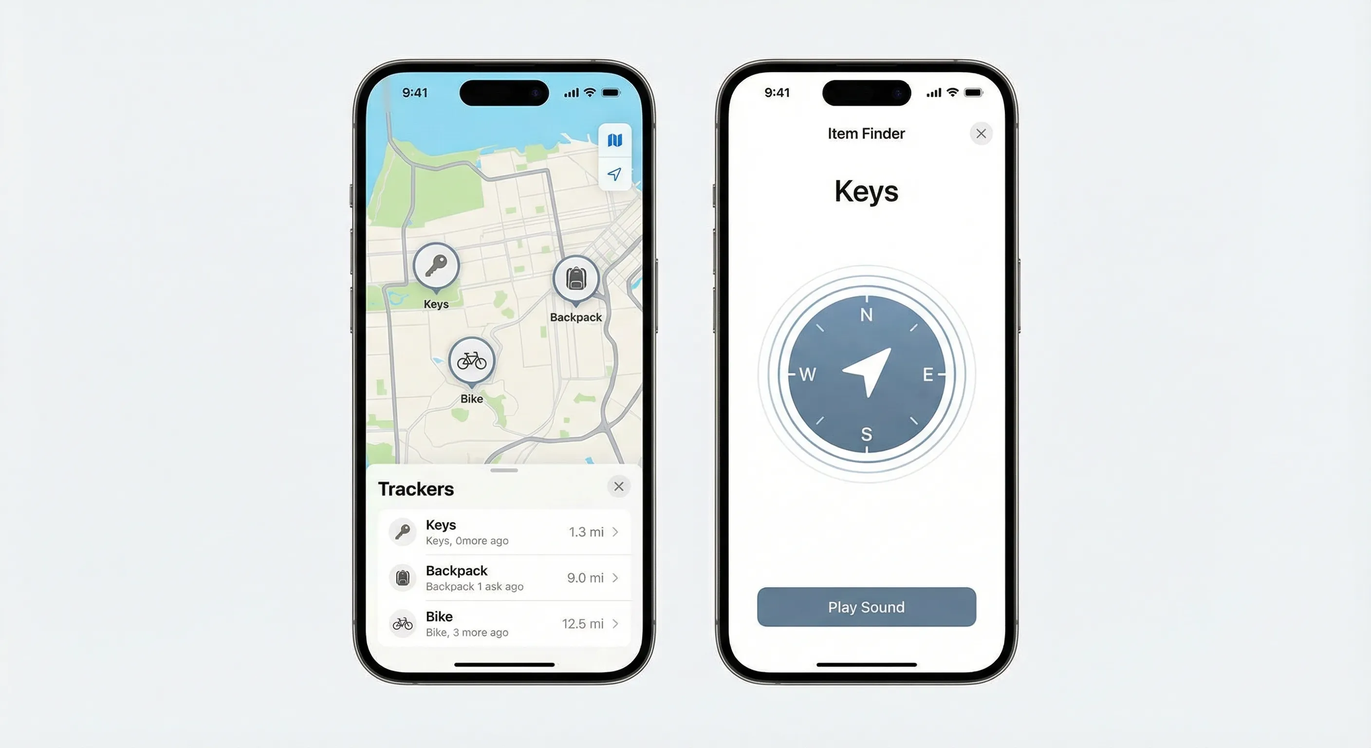 Chipolo App Interface with Find My Integration